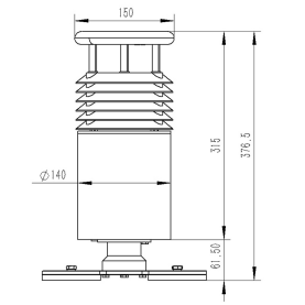 二要素車載氣象站尺寸圖